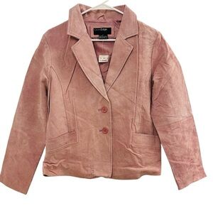 Outer Edge full Leather Pink Jacket